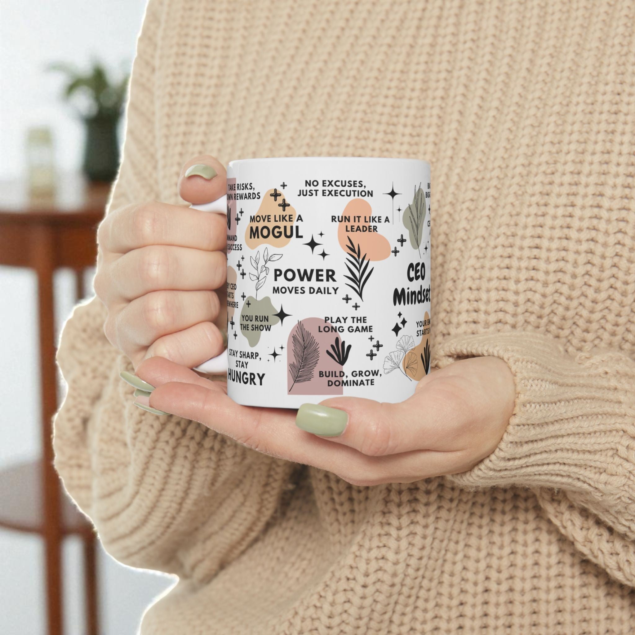 CEO Mindset Mug; 11oz/15oz - Motivational Coffee Cup for Women