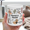 Fearless and Focused Mug; 11oz/15oz