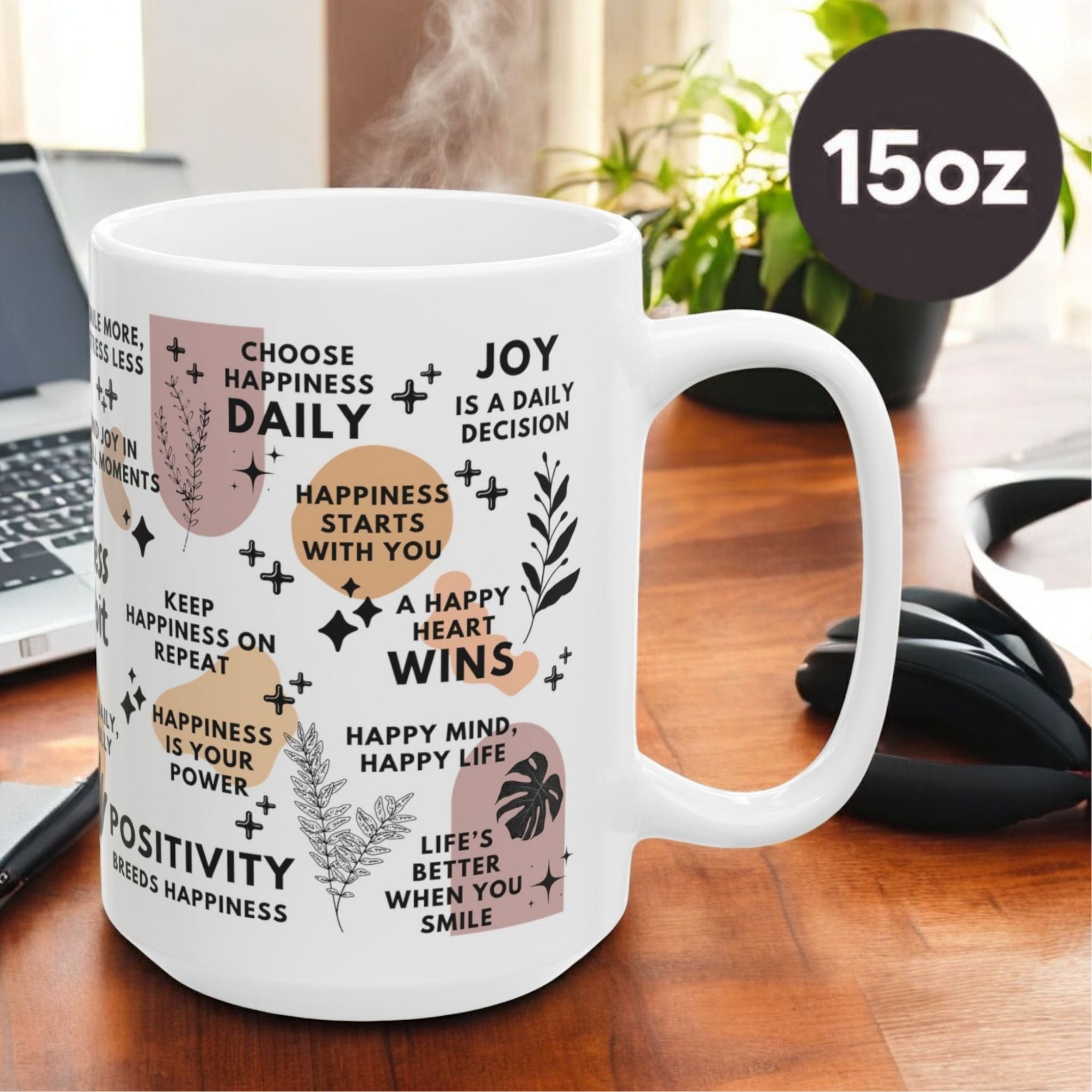 Happiness Is a Habit Mug; 11oz/15oz