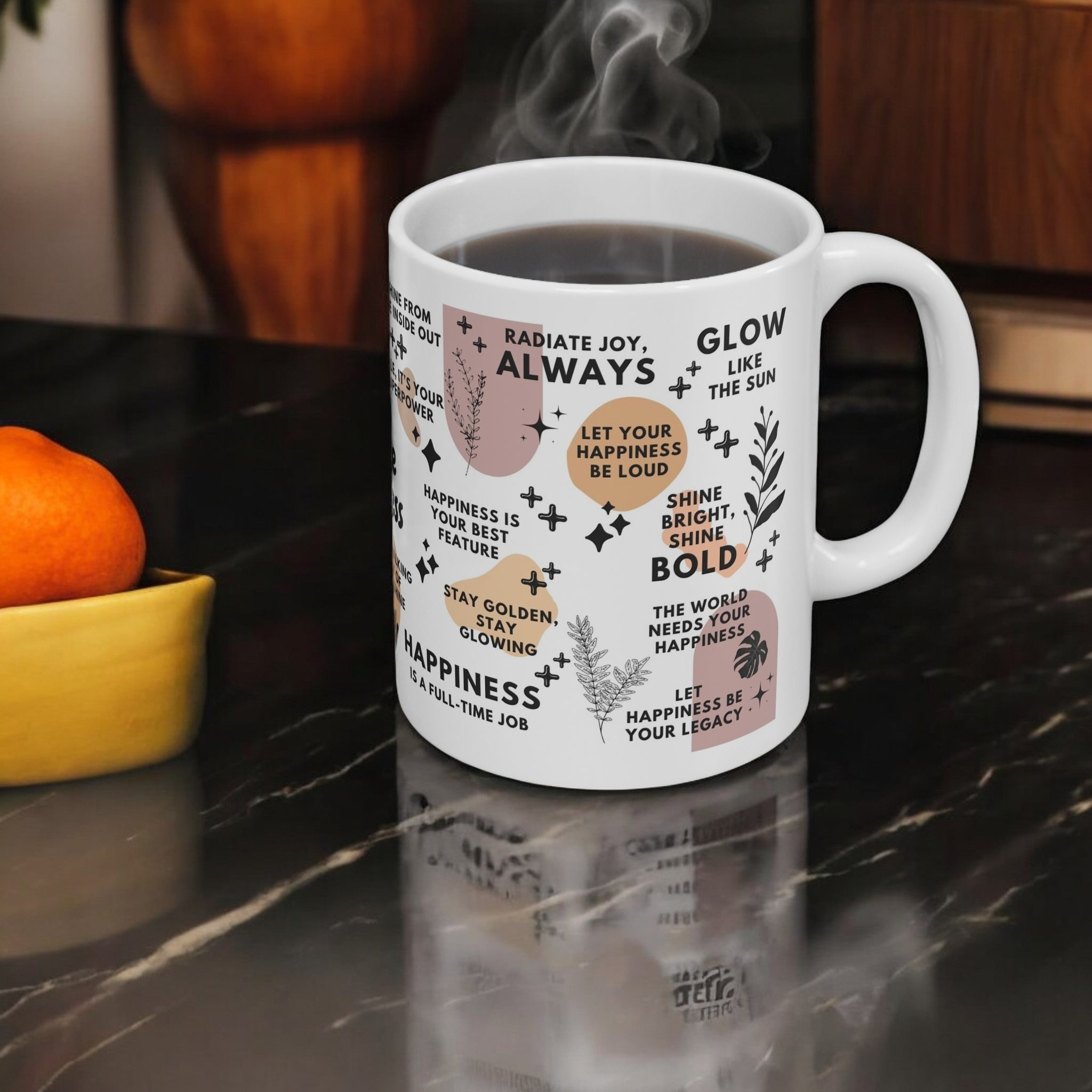 Radiate Happiness Mug; 11oz/15oz