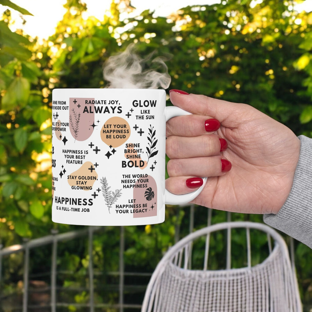 Radiate Happiness Mug; 11oz/15oz