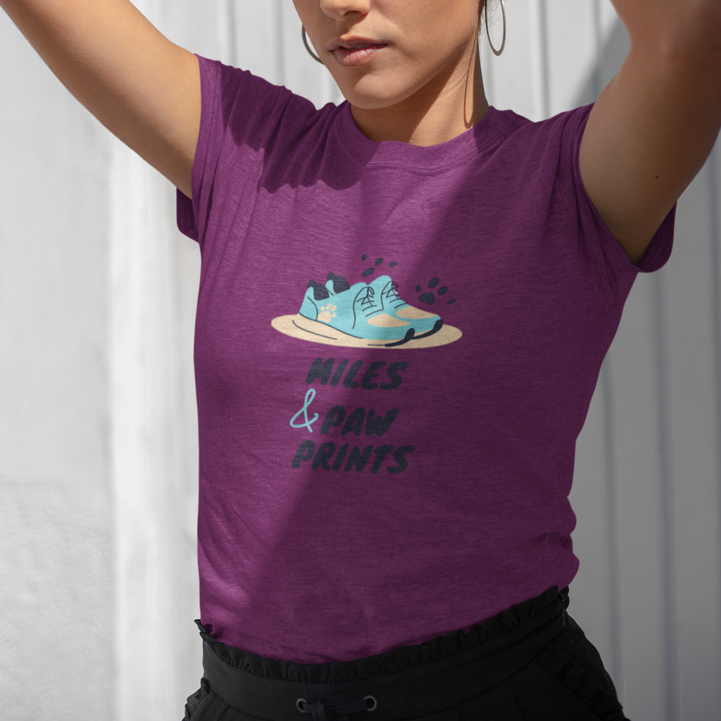 Miles and Paw Prints T-Shirt