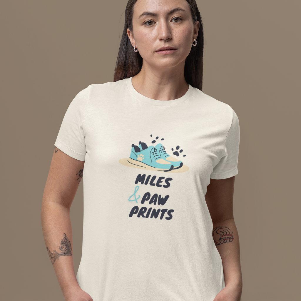 Miles and Paw Prints T-Shirt