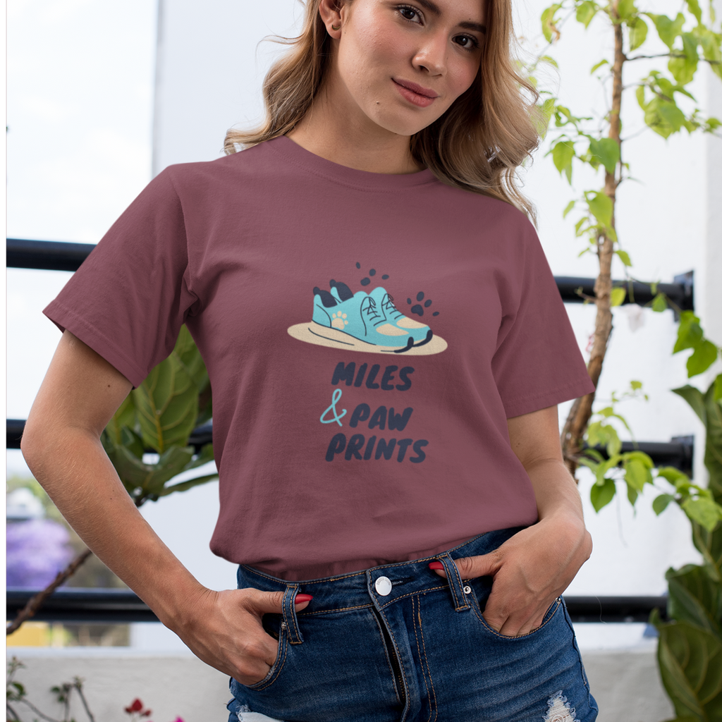 Miles and Paw Prints T-Shirt