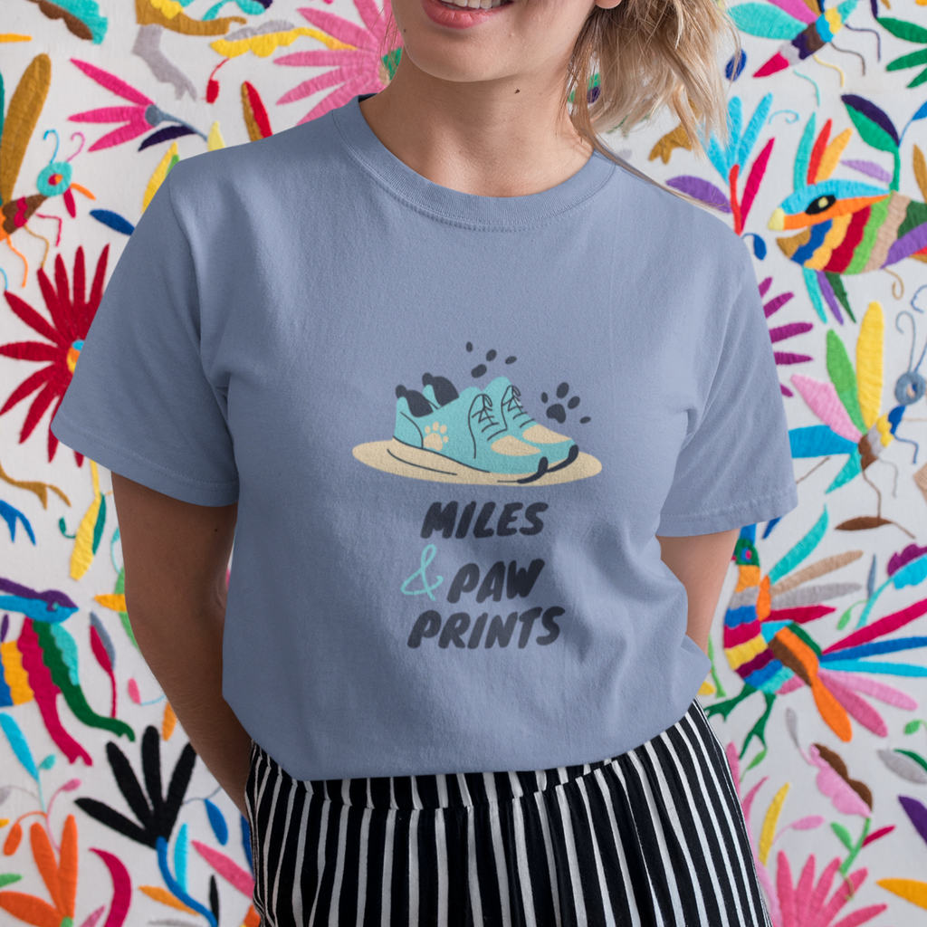 Miles and Paw Prints T-Shirt