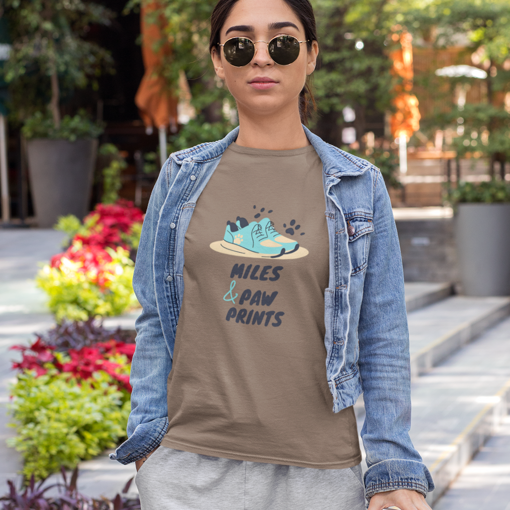 Miles and Paw Prints T-Shirt