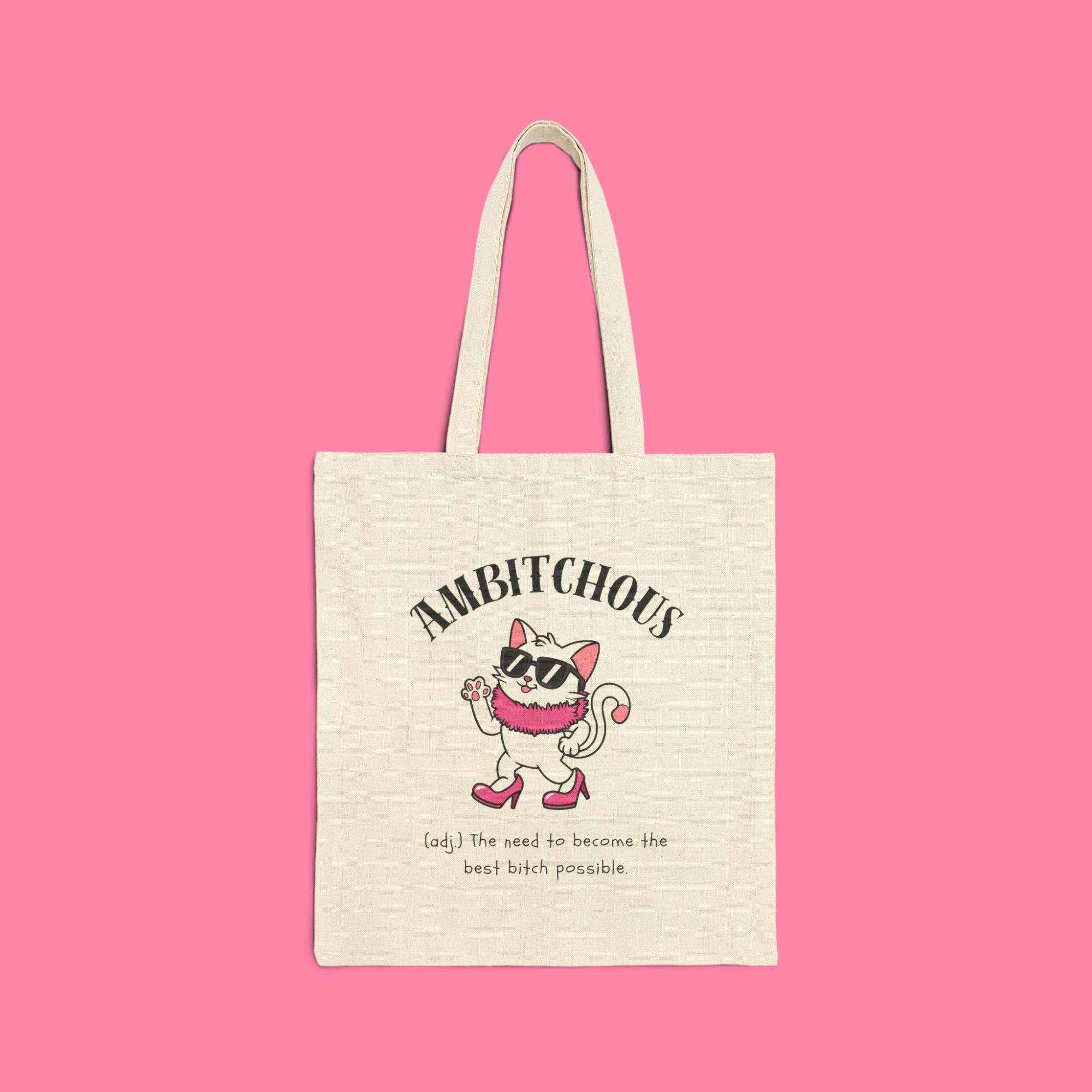 Ambitchous Cotton Canvas Tote Bag