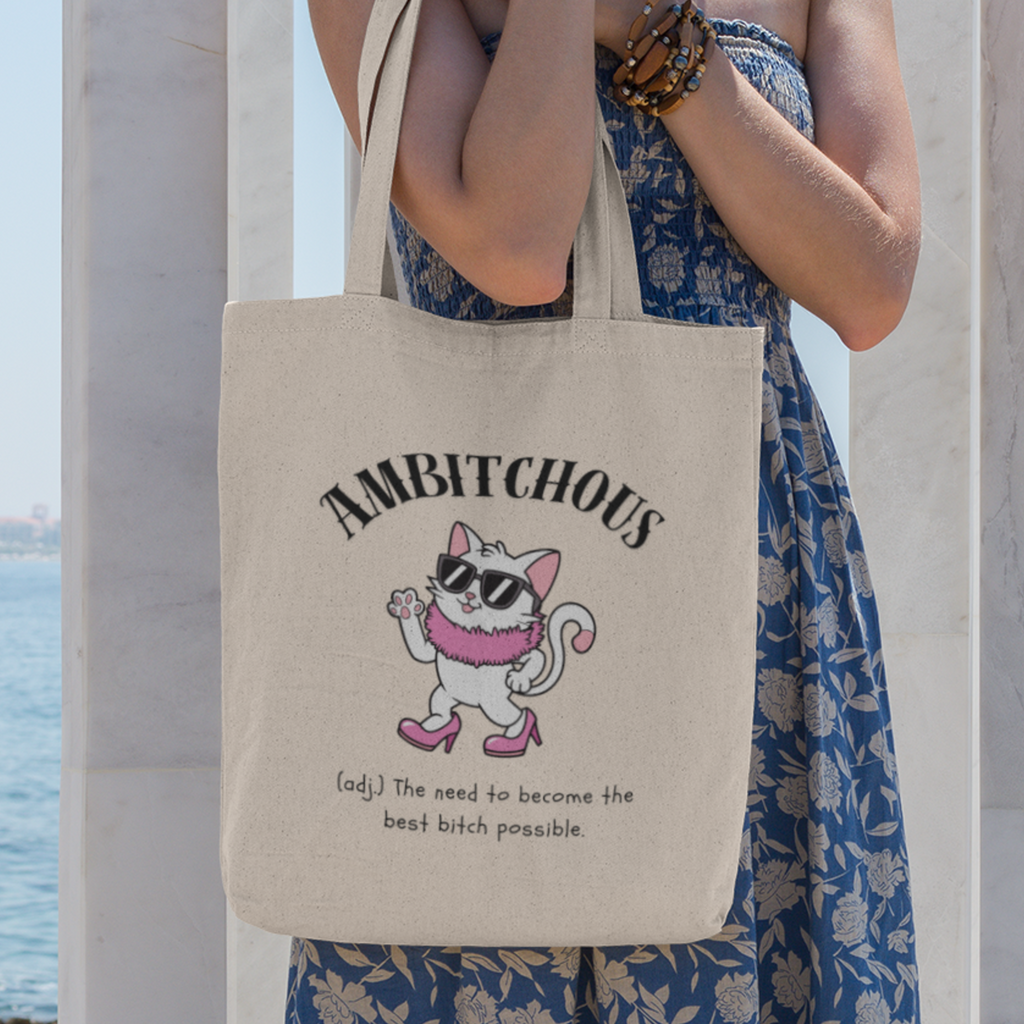 Ambitchous Cotton Canvas Tote Bag