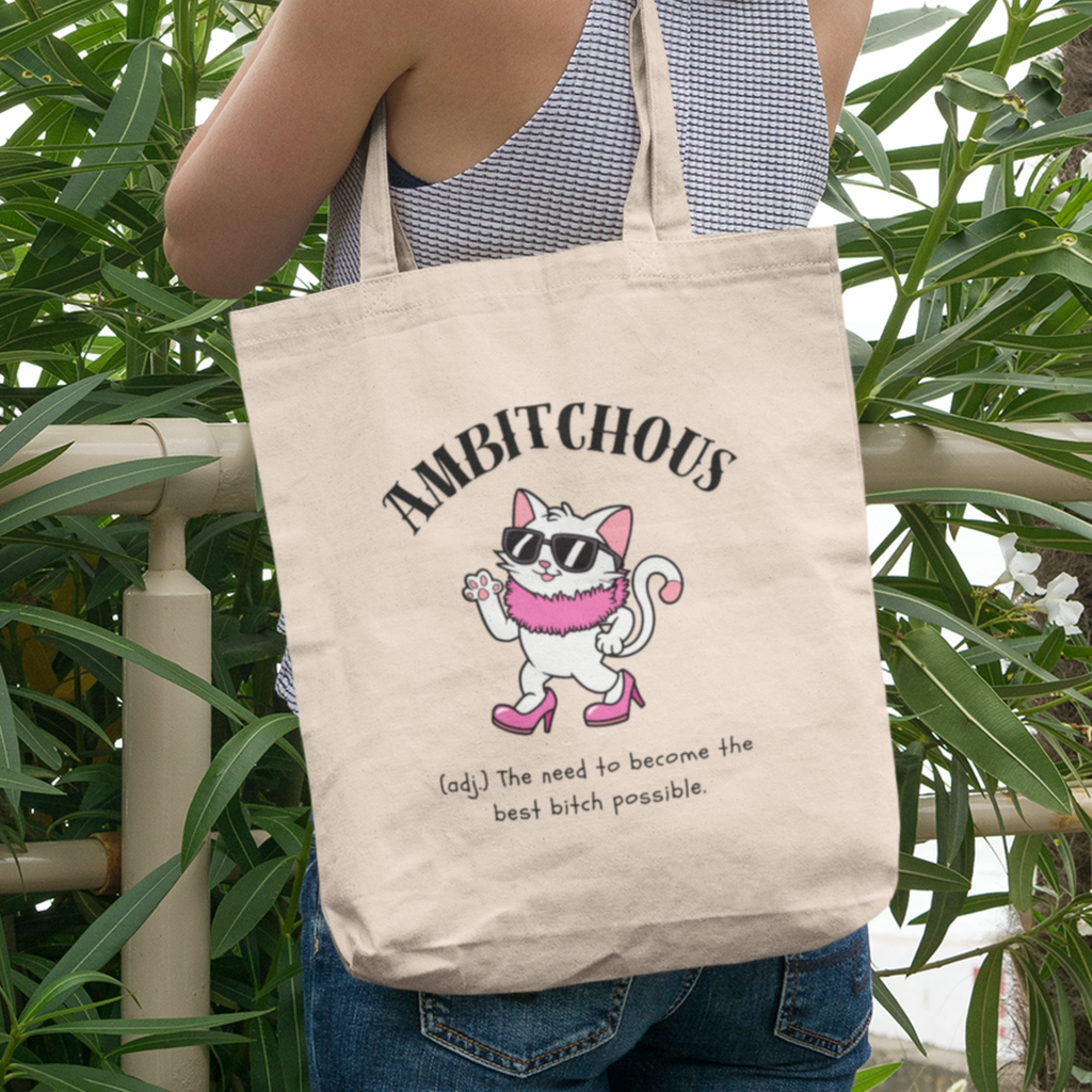 Ambitchous Cotton Canvas Tote Bag