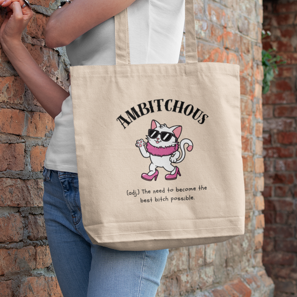 Ambitchous Cotton Canvas Tote Bag