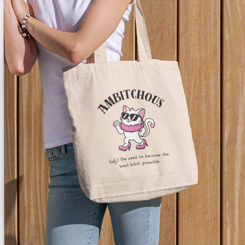 Ambitchous Cotton Canvas Tote Bag