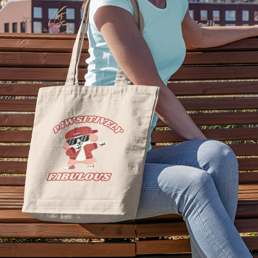 Pawsitively Fabulous Cotton Canvas Tote Bag