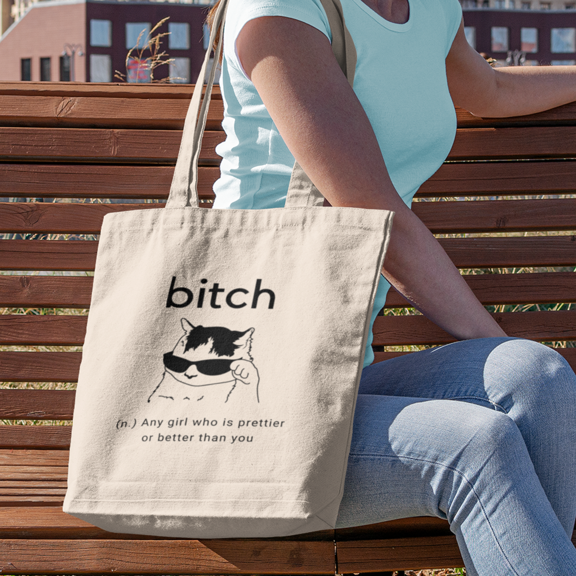 Sassy Cat Lover Tote Bag