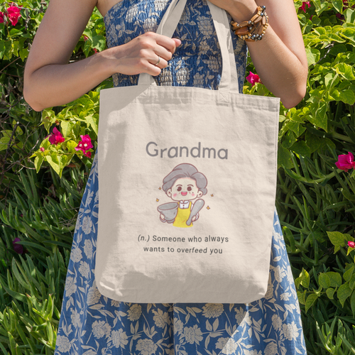 Grandma Cotton Canvas Tote Bag