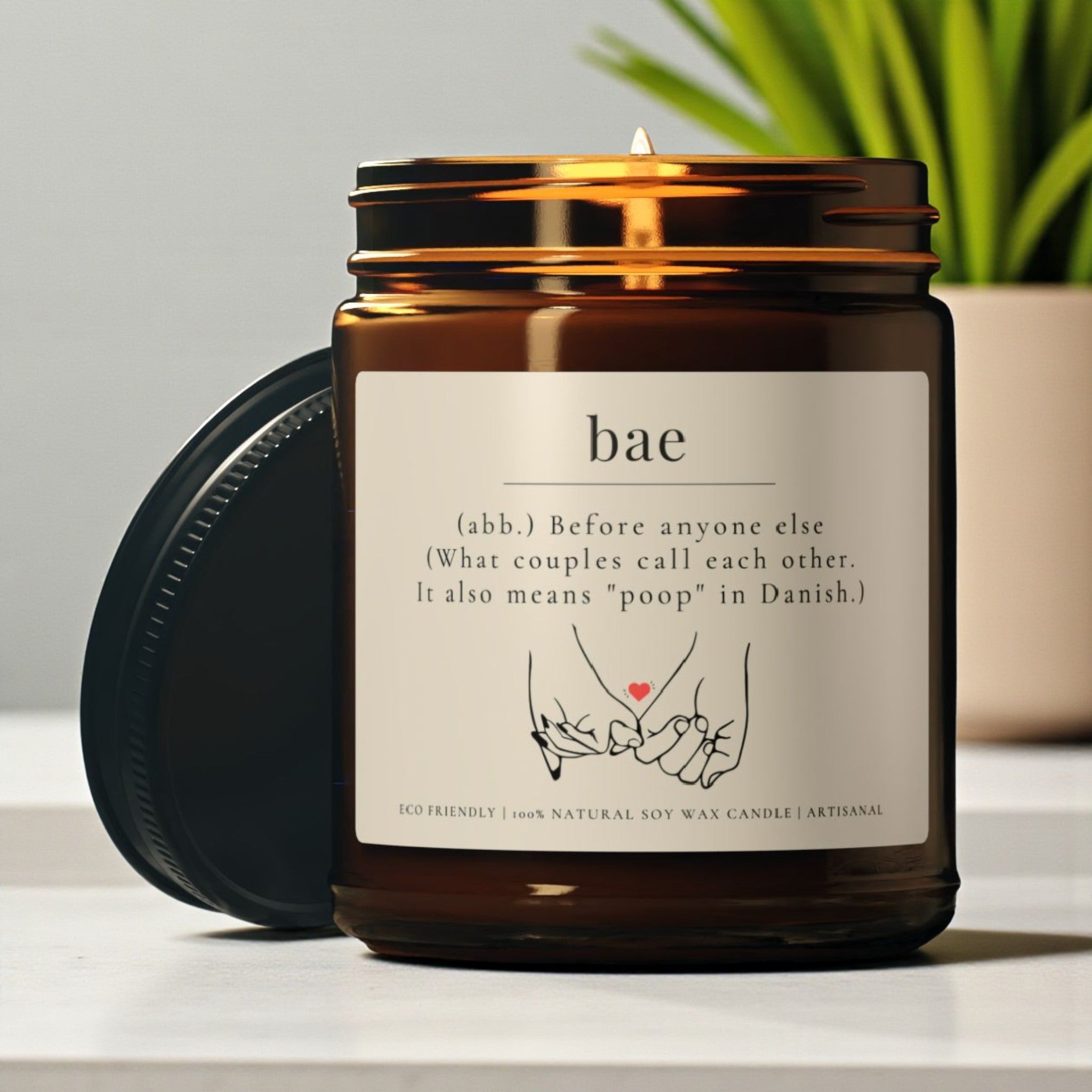 Bae Scented Soy Wax Vegan Jar Candle; 4oz/9oz