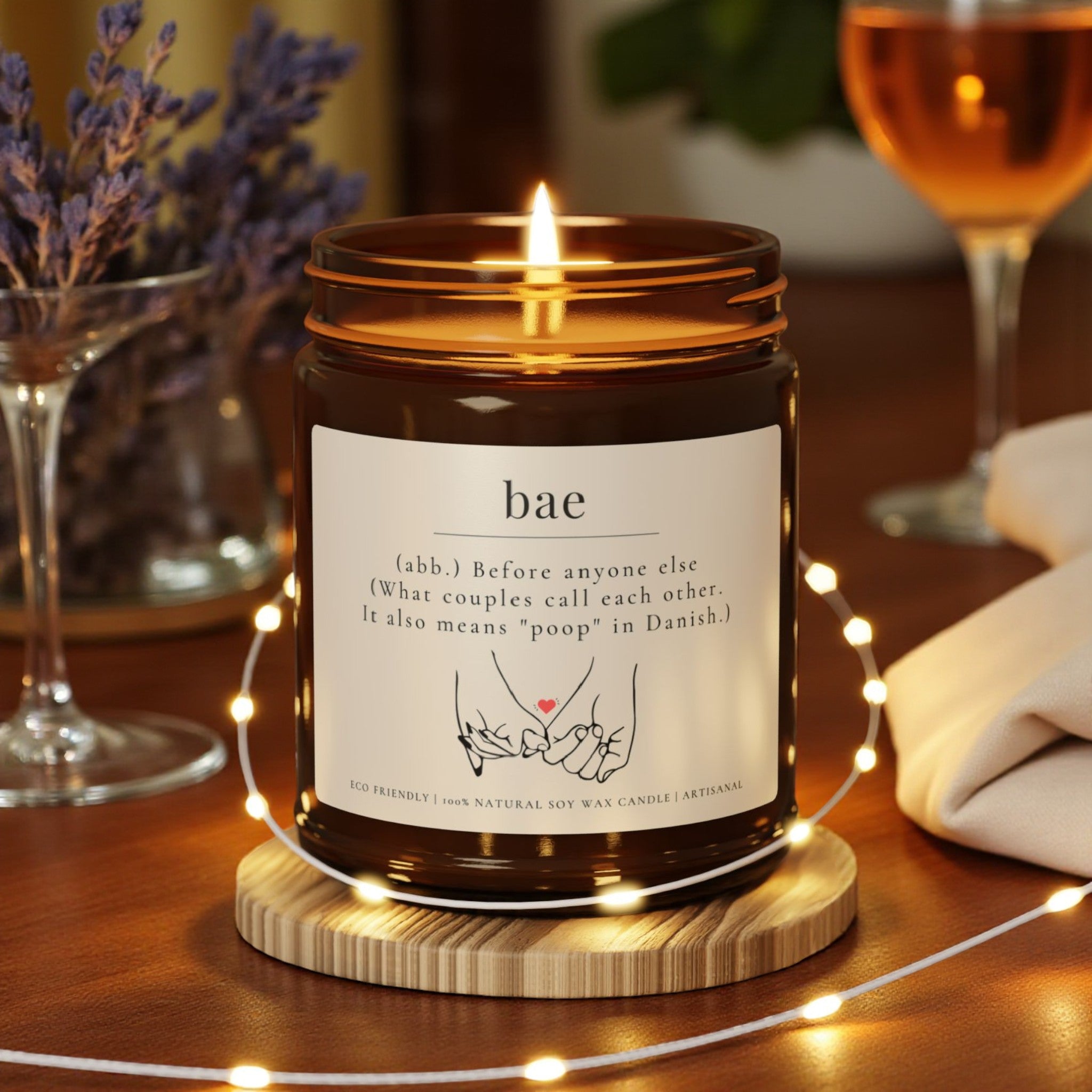 Bae Scented Soy Wax Vegan Jar Candle; 4oz/9oz