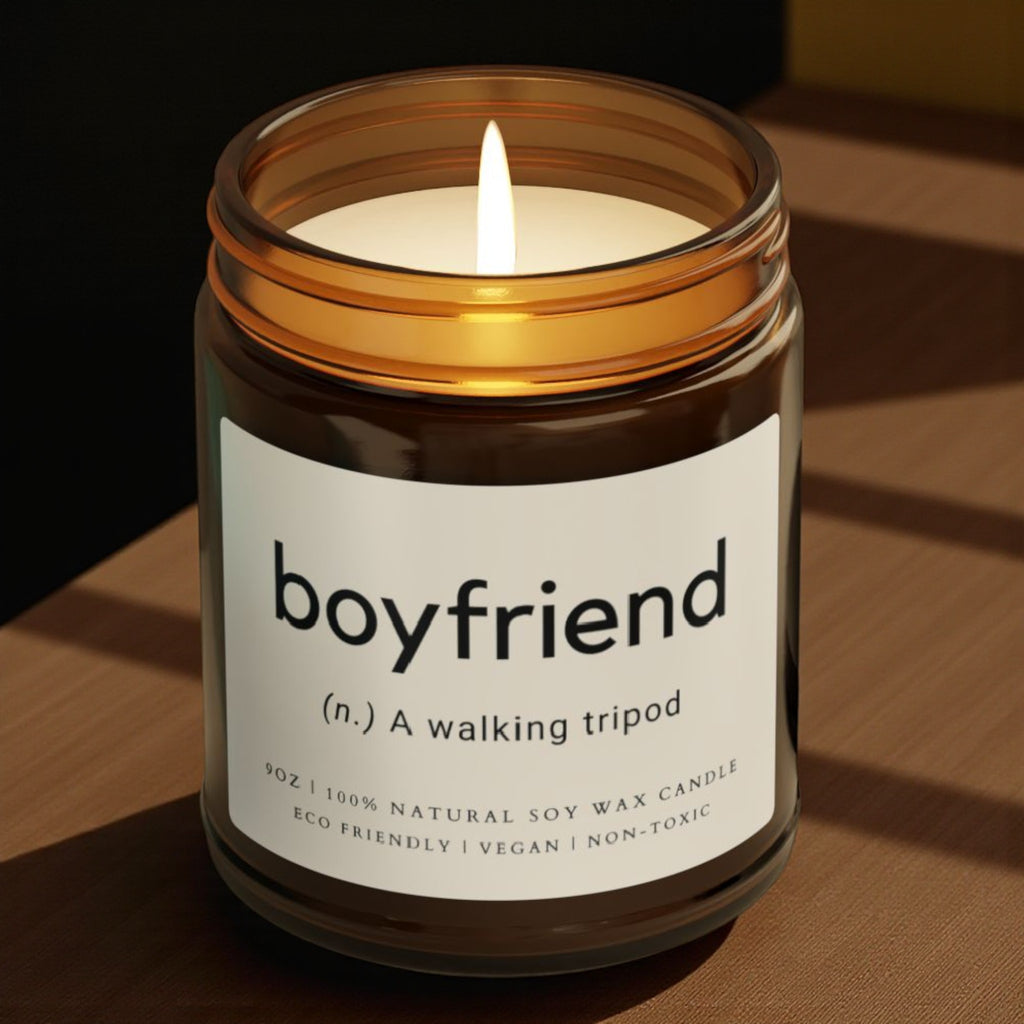 Boyfriend Scented Soy Wax Vegan Jar Candle; 4oz/9oz