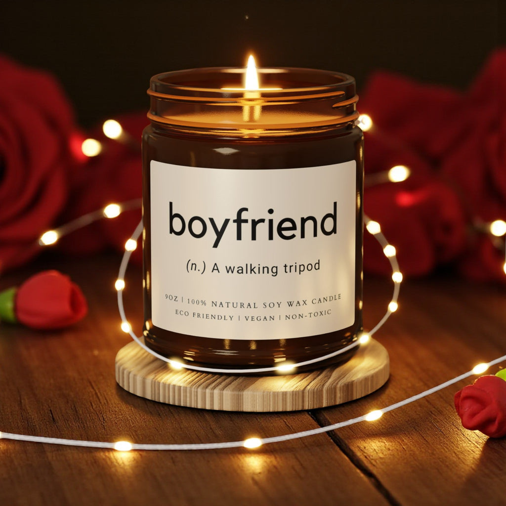 Boyfriend Scented Soy Wax Vegan Jar Candle; 4oz/9oz
