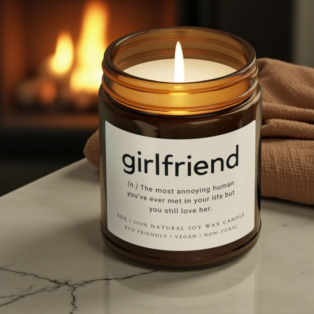 Girlfriend Scented Soy Wax Vegan Candle; 4oz/9oz