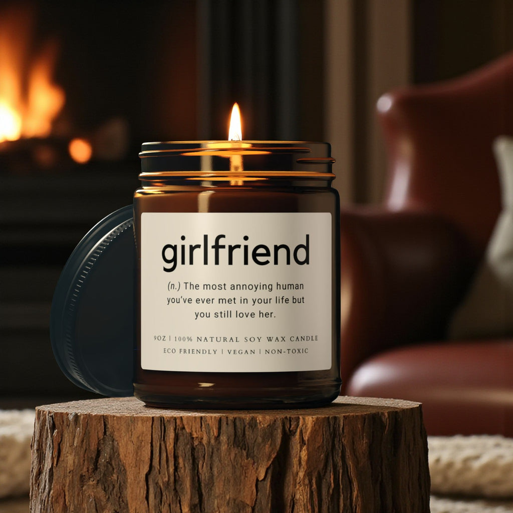 Girlfriend Scented Soy Wax Vegan Candle; 4oz/9oz