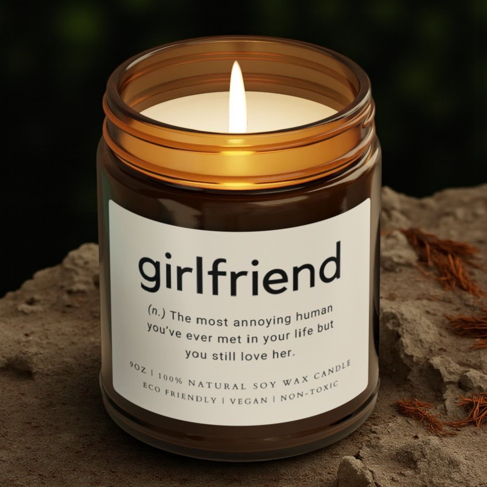 Girlfriend Scented Soy Wax Vegan Candle; 4oz/9oz