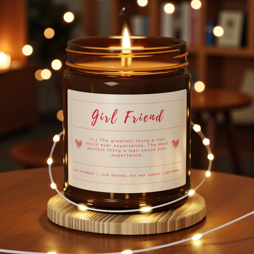 Girlfriend Scented Soy Wax Vegan Candle; 4oz/9oz