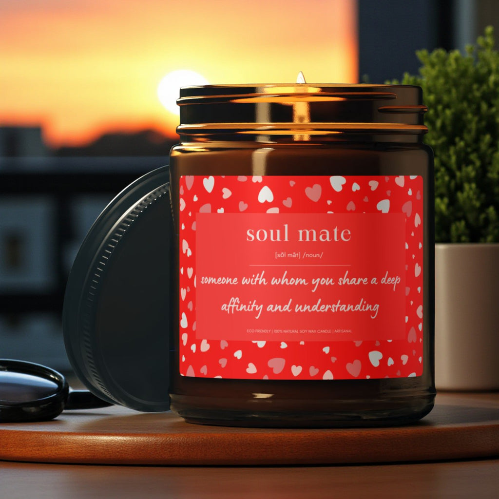 Soul Mate Scented Soy Wax Vegan Candle; 4oz/9oz