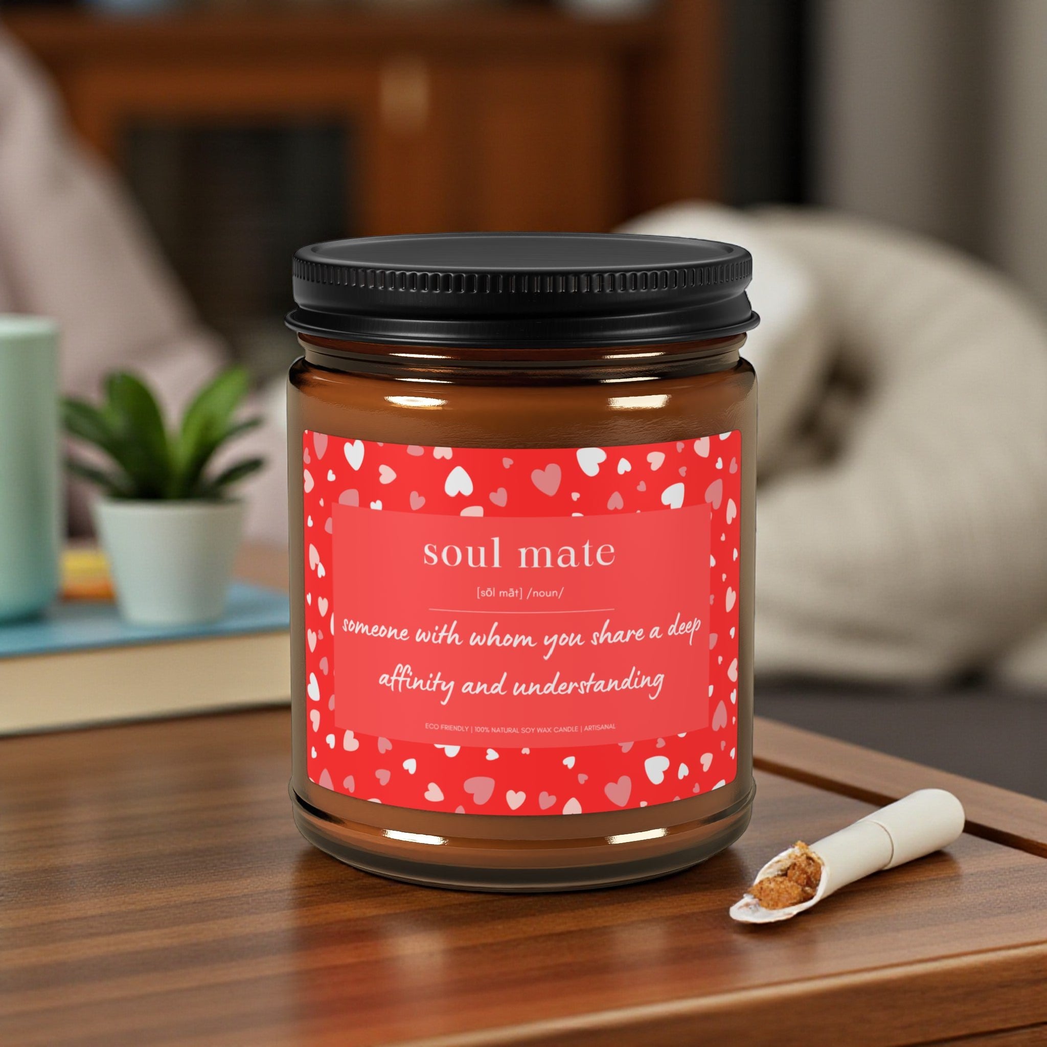 Soul Mate Scented Soy Wax Vegan Candle; 4oz/9oz
