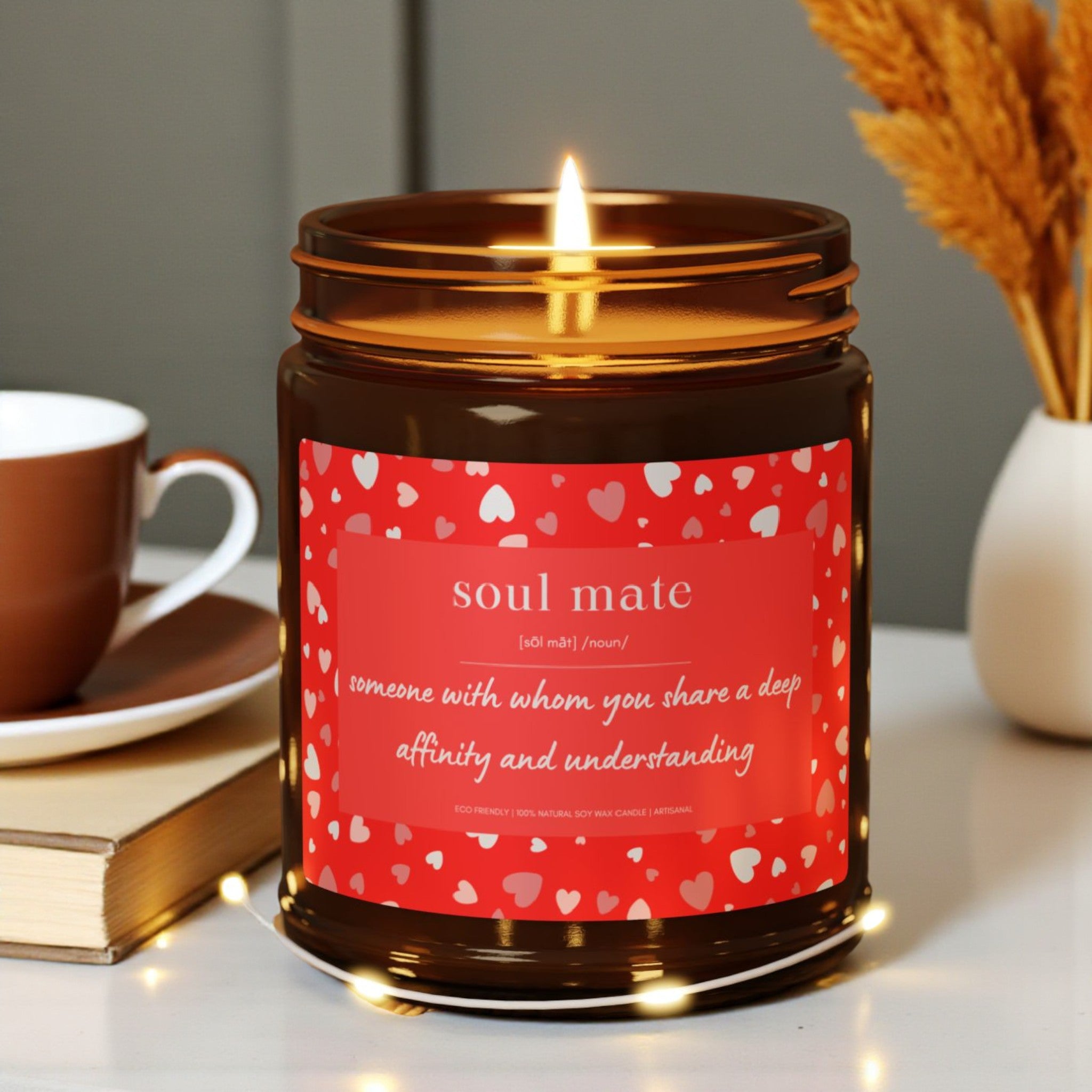 Soul Mate Scented Soy Wax Vegan Candle; 4oz/9oz