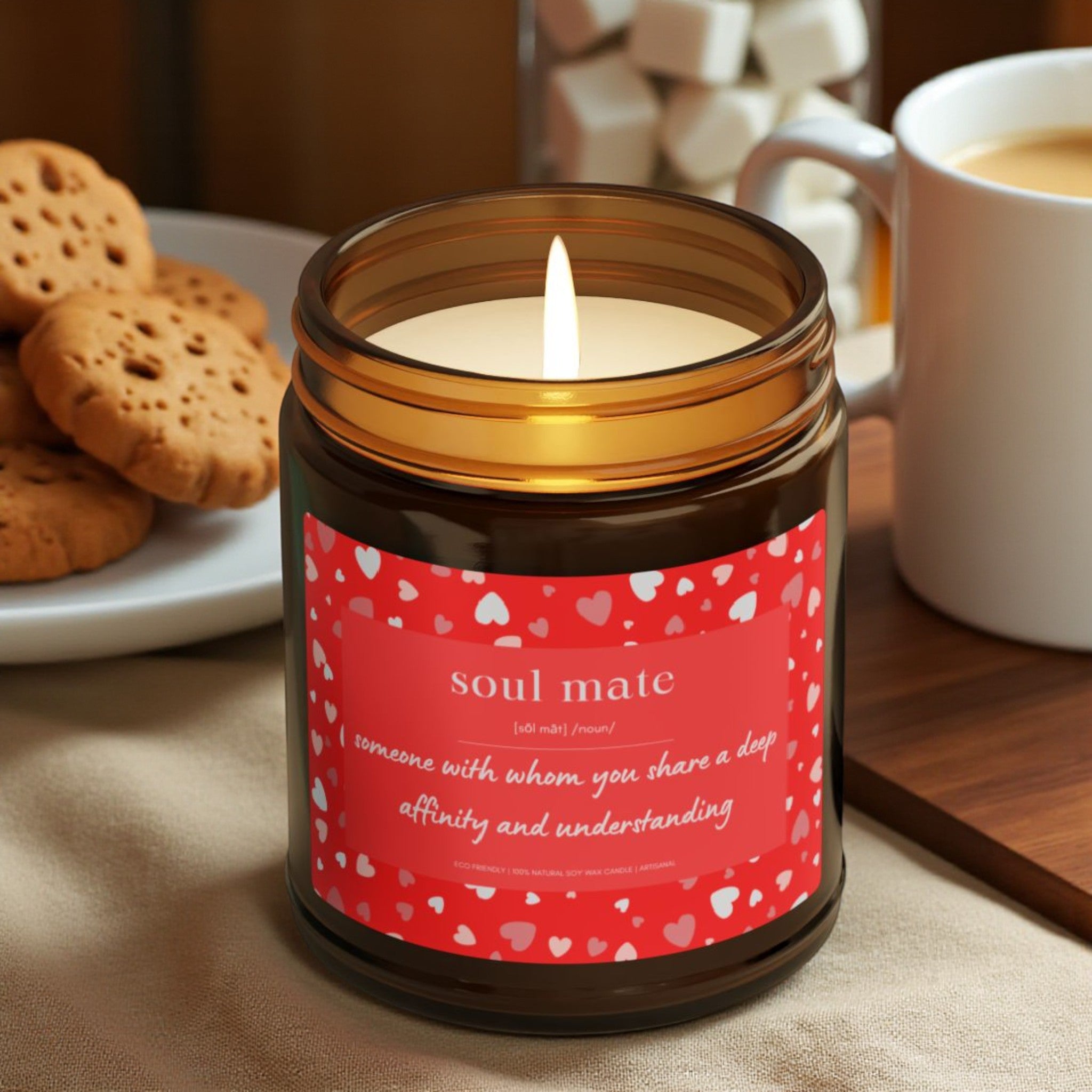 Soul Mate Scented Soy Wax Vegan Candle; 4oz/9oz