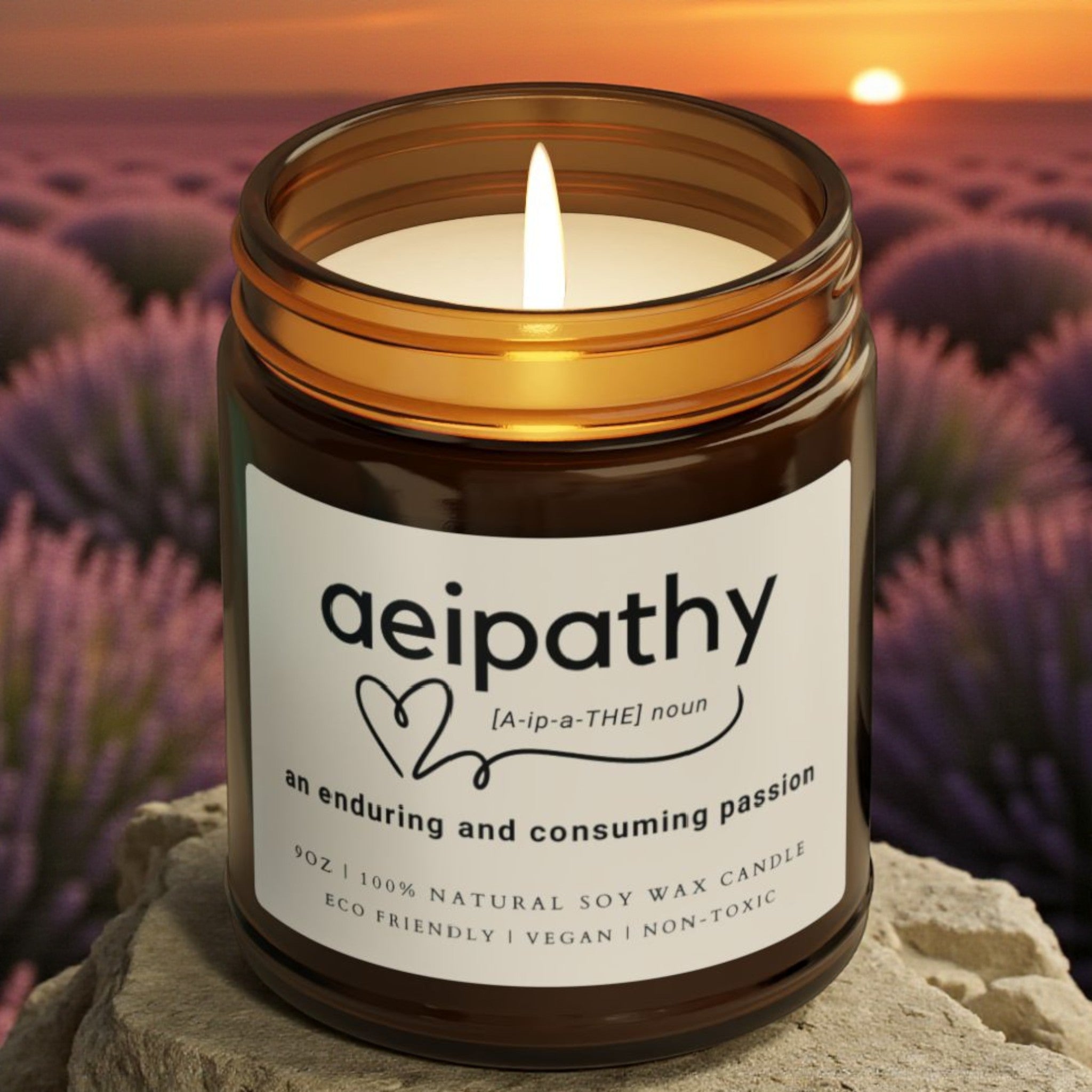 Aeipathy Scented Soy Wax Vegan Jar Candle; 4oz/9oz