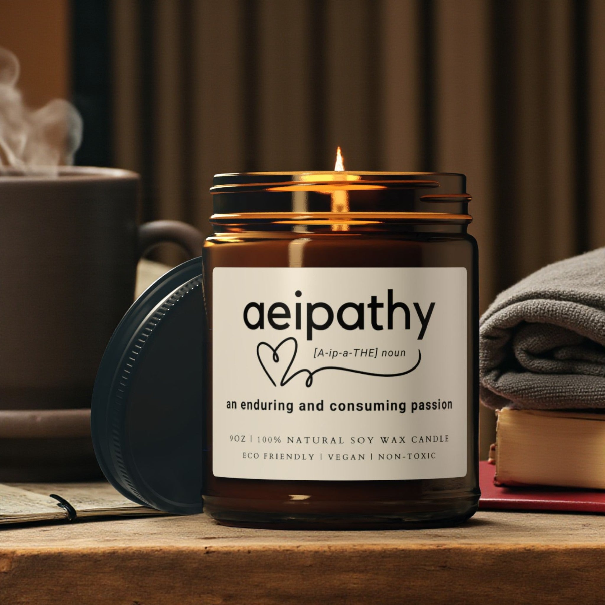 Aeipathy Scented Soy Wax Vegan Jar Candle; 4oz/9oz