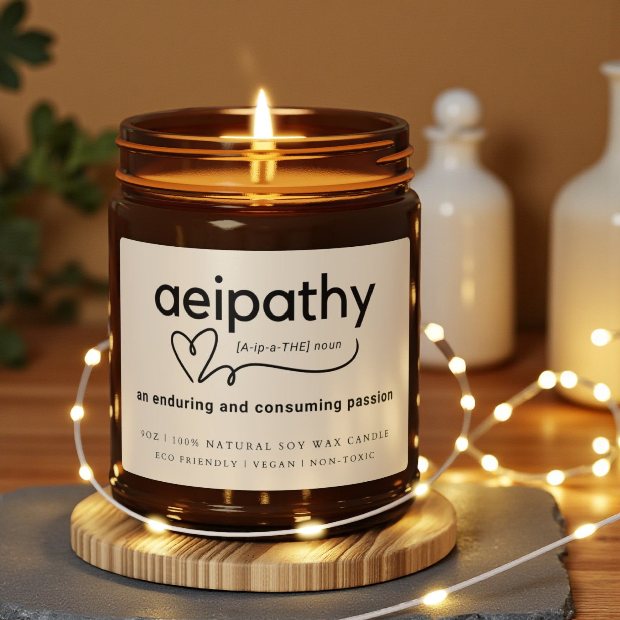 Aeipathy Scented Soy Wax Vegan Jar Candle; 4oz/9oz