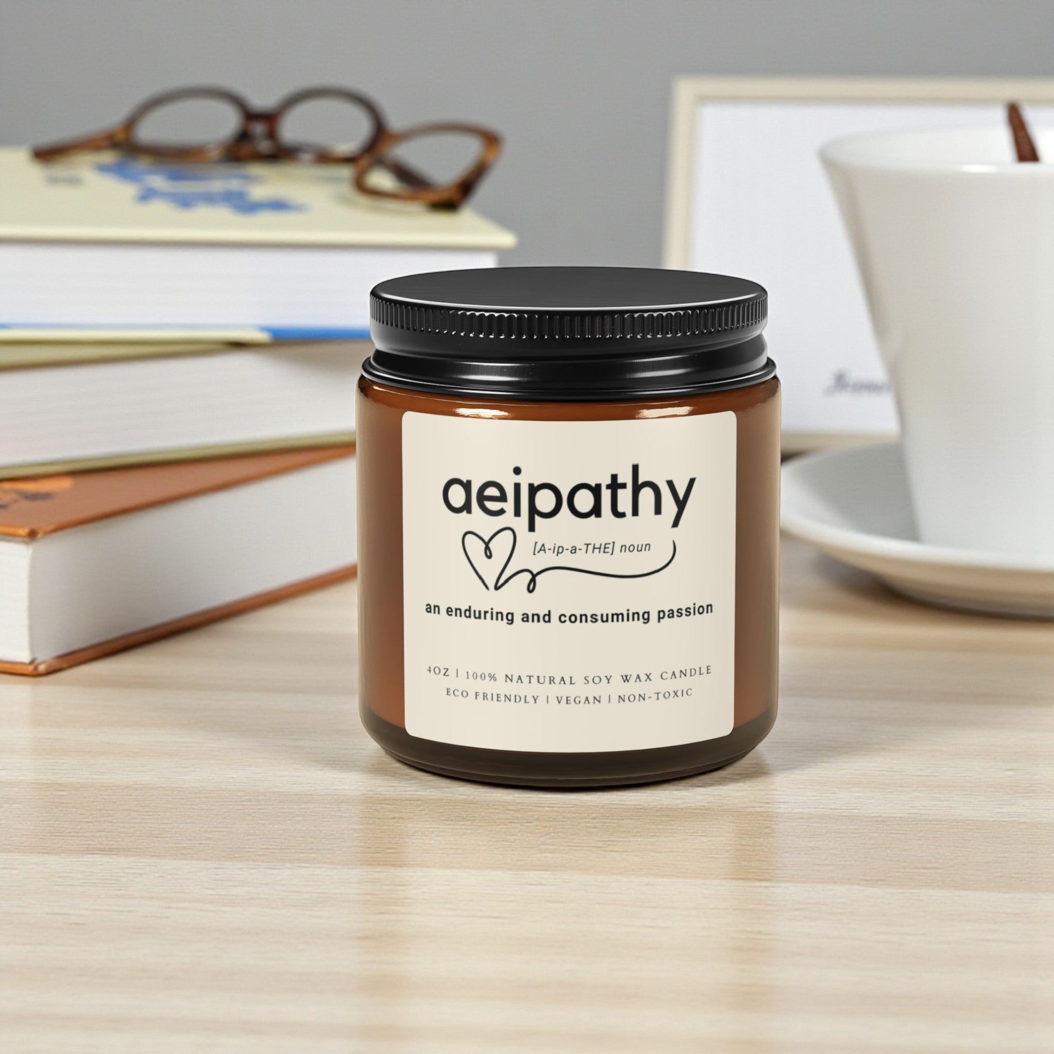 Aeipathy Scented Soy Wax Vegan Jar Candle; 4oz/9oz