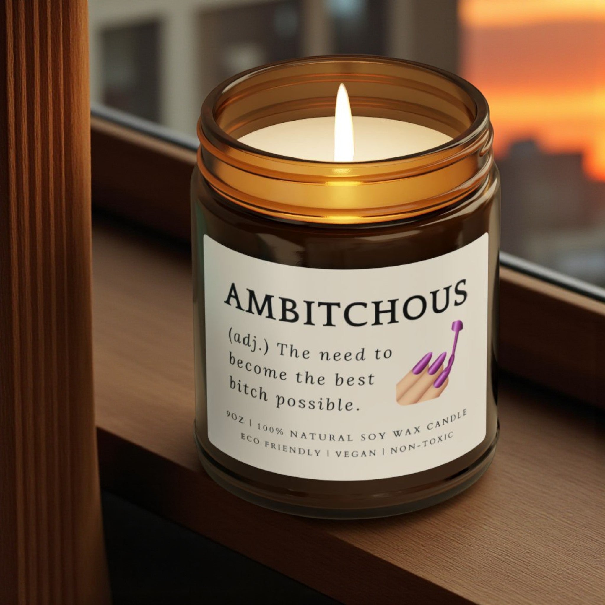 Ambitchous Scented Jar Candle; 4oz/9oz