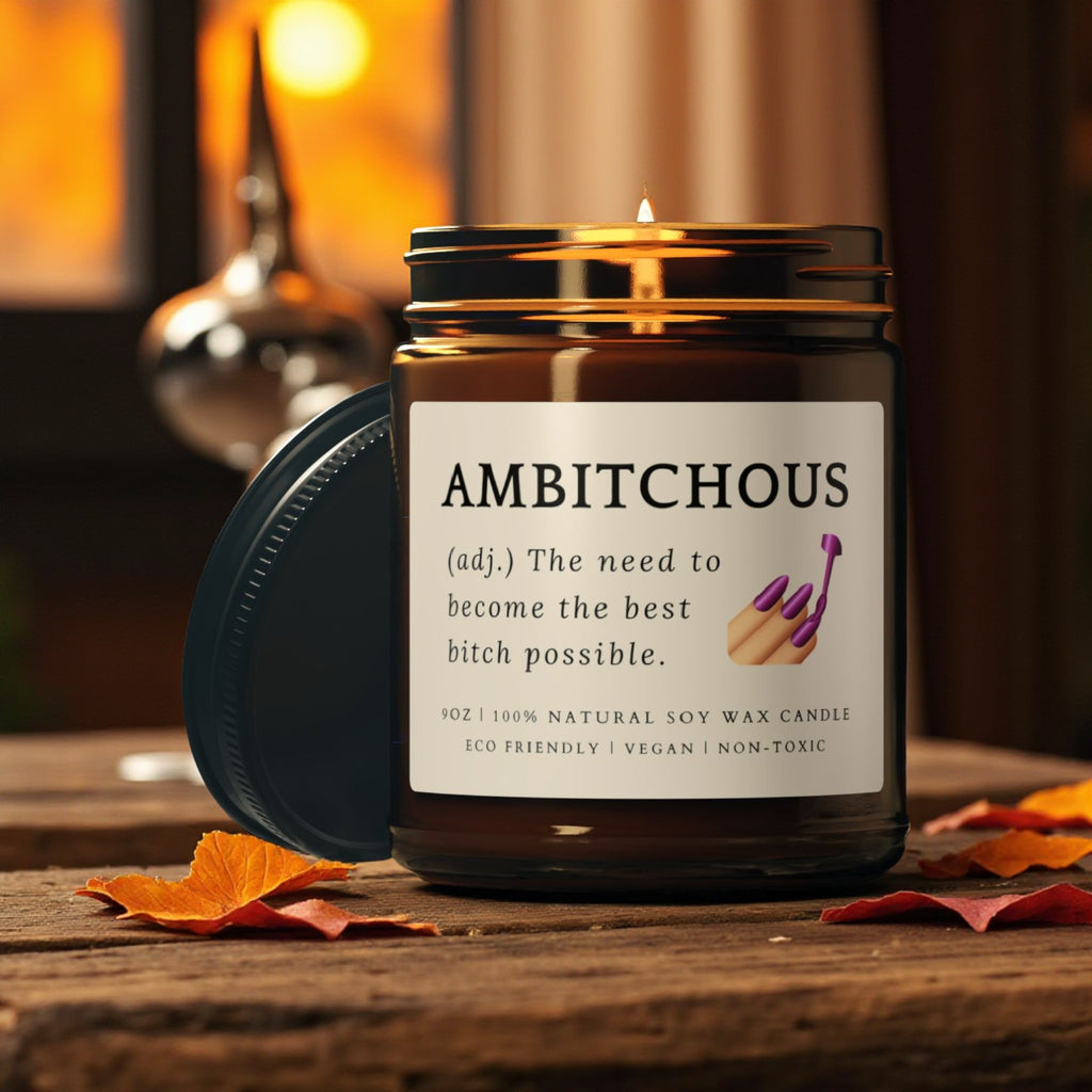 Ambitchous Scented Soy Wax Vegan Candle; 4oz/9oz