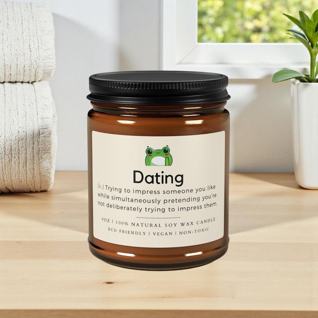 Dating Scented Soy Wax Vegan Candle; 4oz/9oz