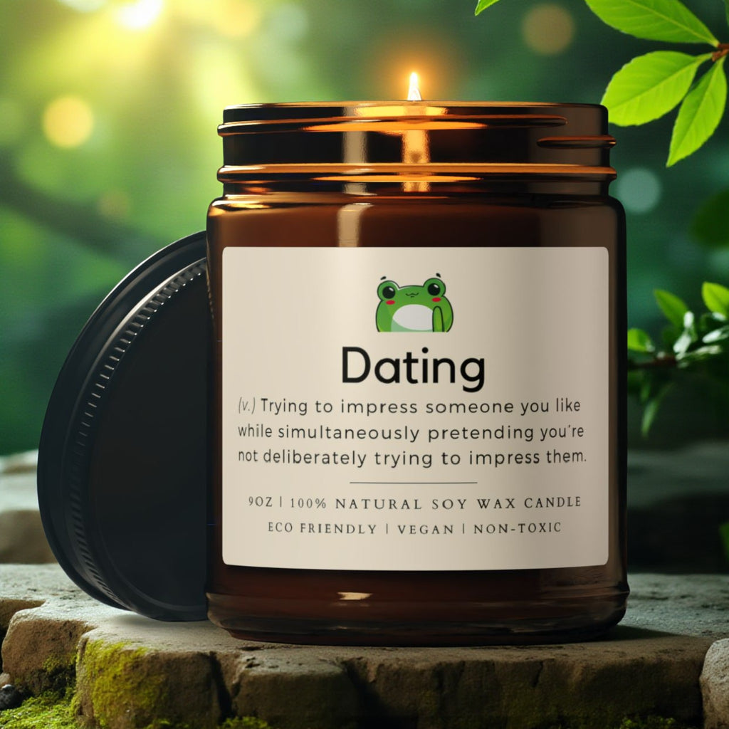 Dating Scented Soy Wax Vegan Candle; 4oz/9oz