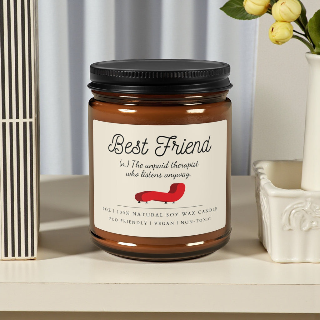 Best Friend Scented Soy Wax Vegan Jar Candle; 4oz/9oz