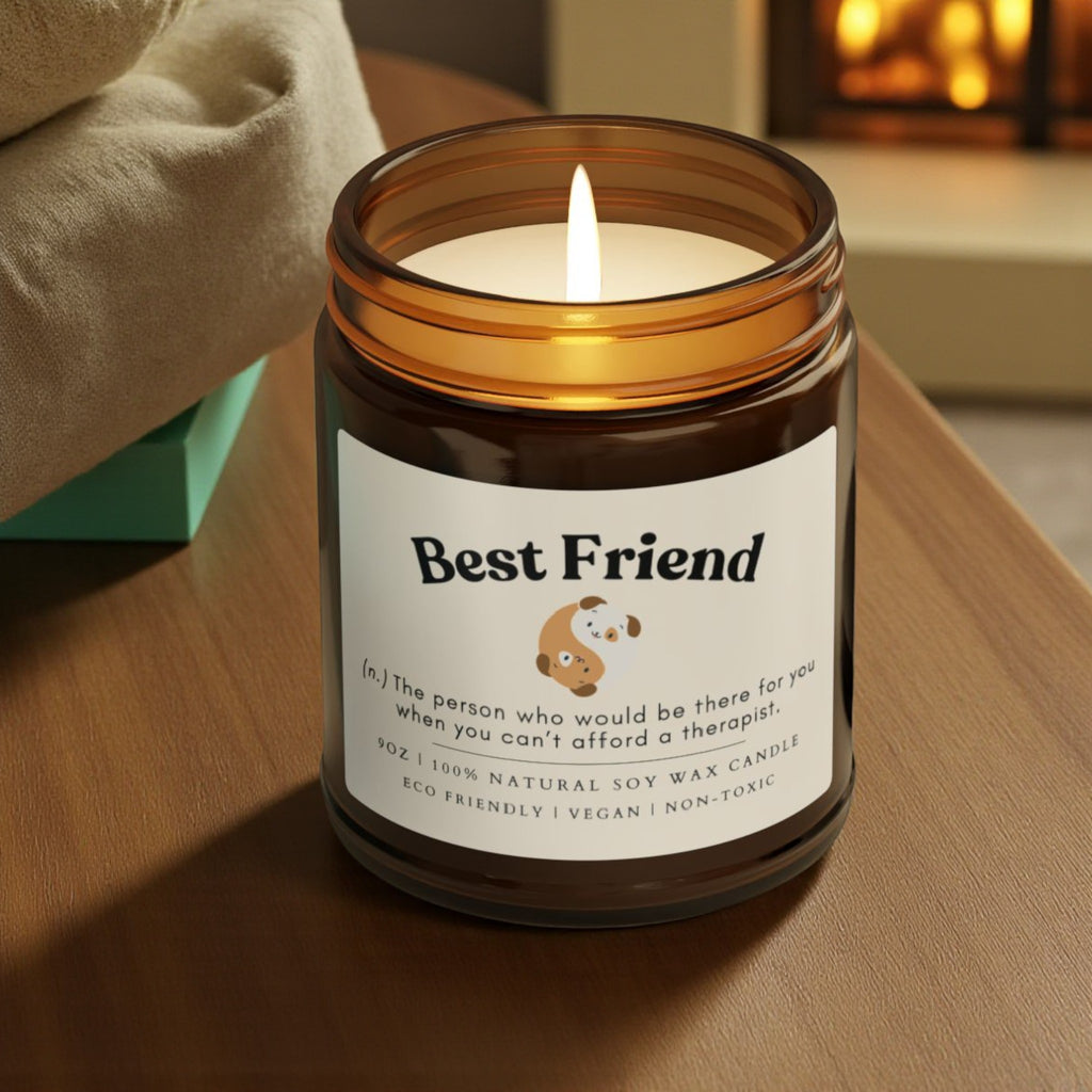 Best Friend Scented Soy Candle | Friendship Gift, Best Friend Scented Soy Wax Candle; 4oz/9oz