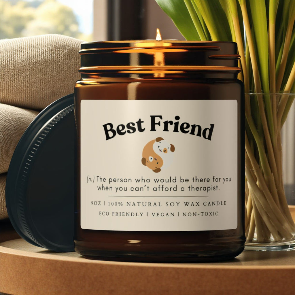 Best Friend Scented Soy Wax Vegan Candle; 4oz/9oz