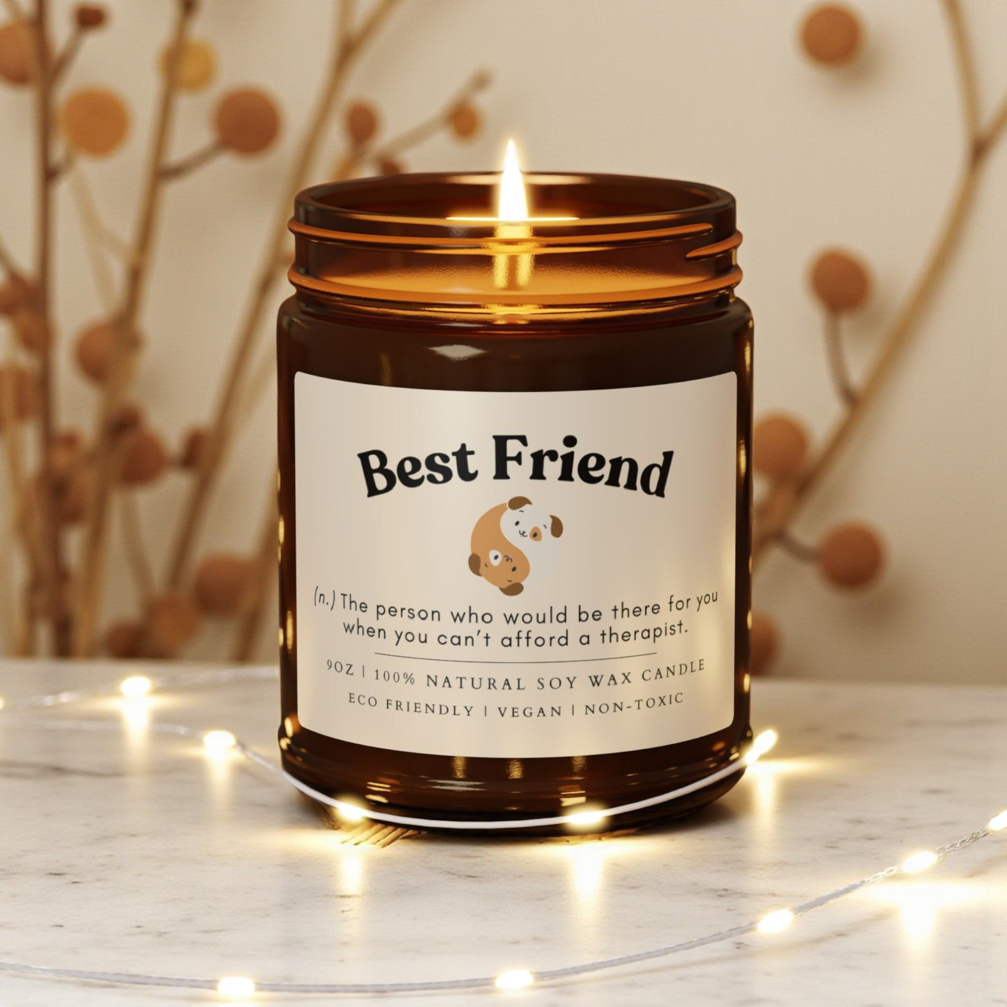 Best Friend Scented Soy Candle | Friendship Gift, Best Friend Scented Soy Wax Candle; 4oz/9oz