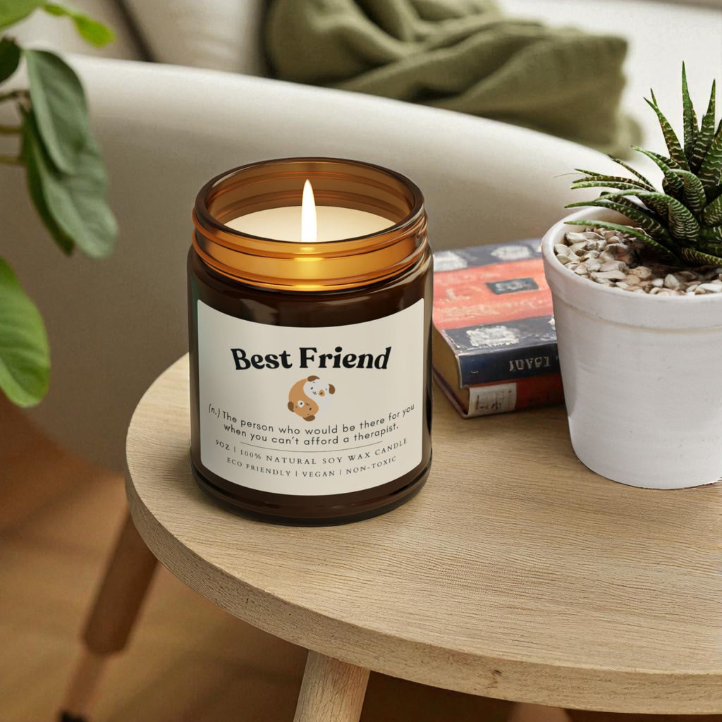 Best Friend Scented Soy Candle | Friendship Gift, Best Friend Scented Soy Wax Candle; 4oz/9oz