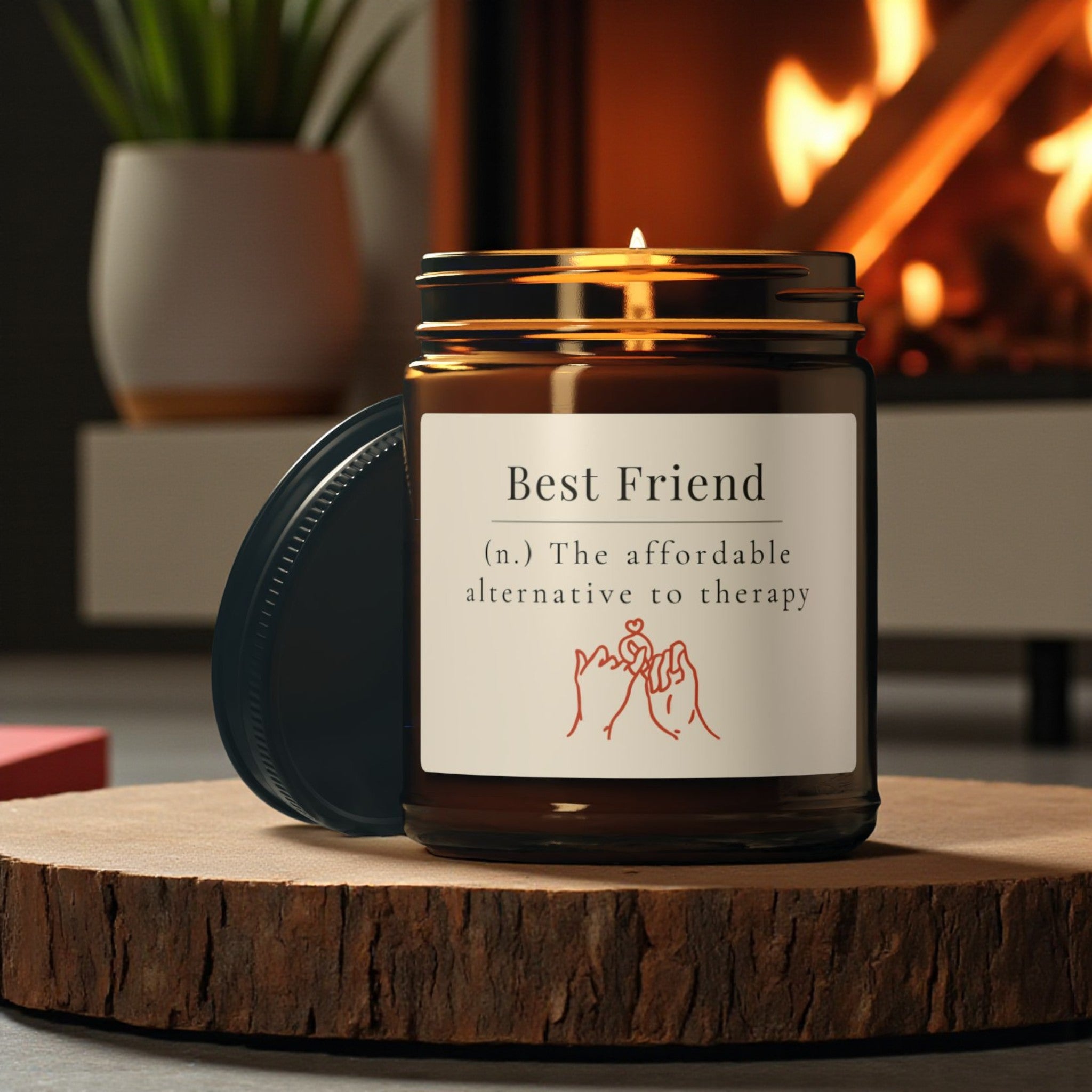 Best Friend Soy Candle | Best Friend Gift Candle, Amber Jar Candle; 4oz/9oz