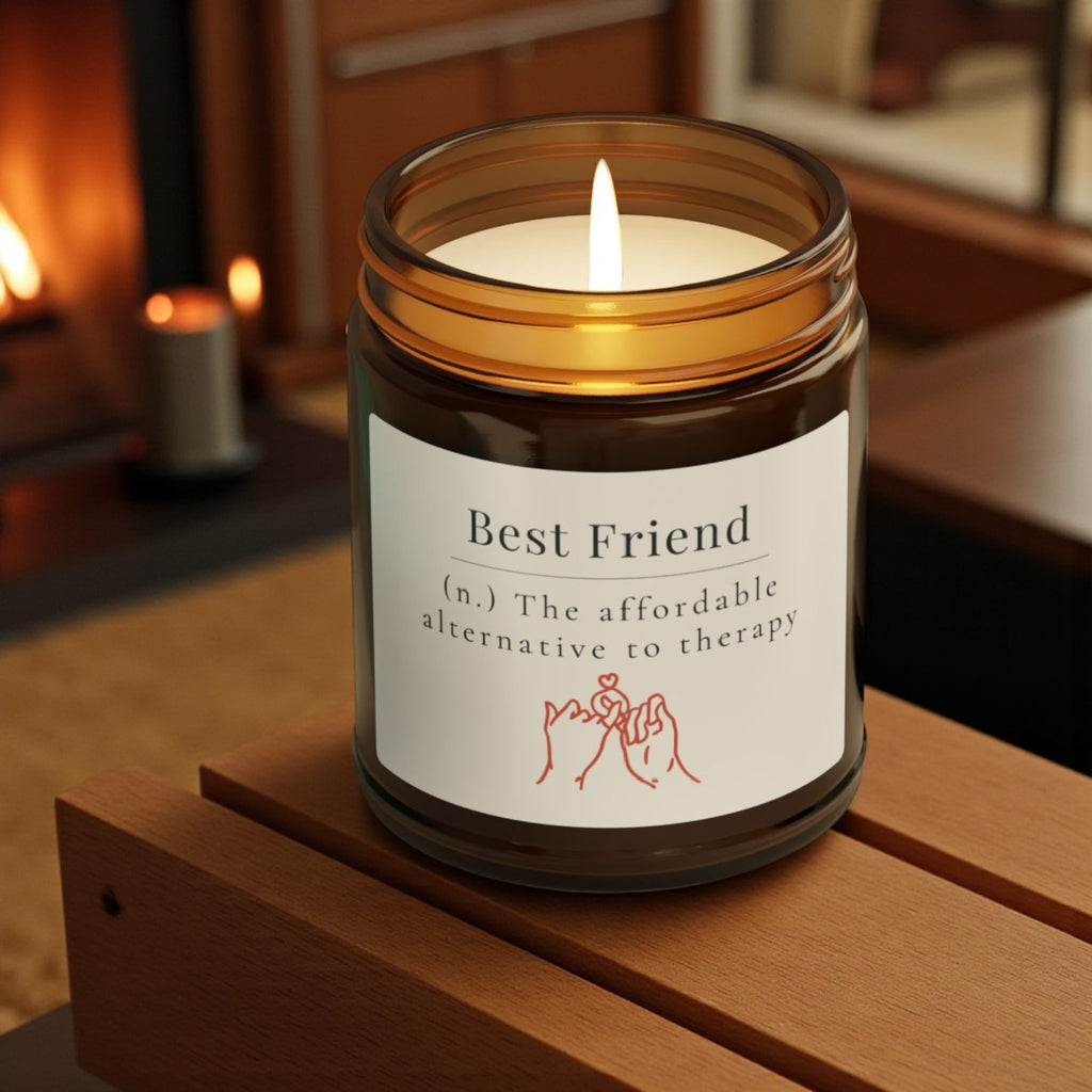 Best Friend Soy Candle | Best Friend Gift Candle, Amber Jar Candle; 4oz/9oz