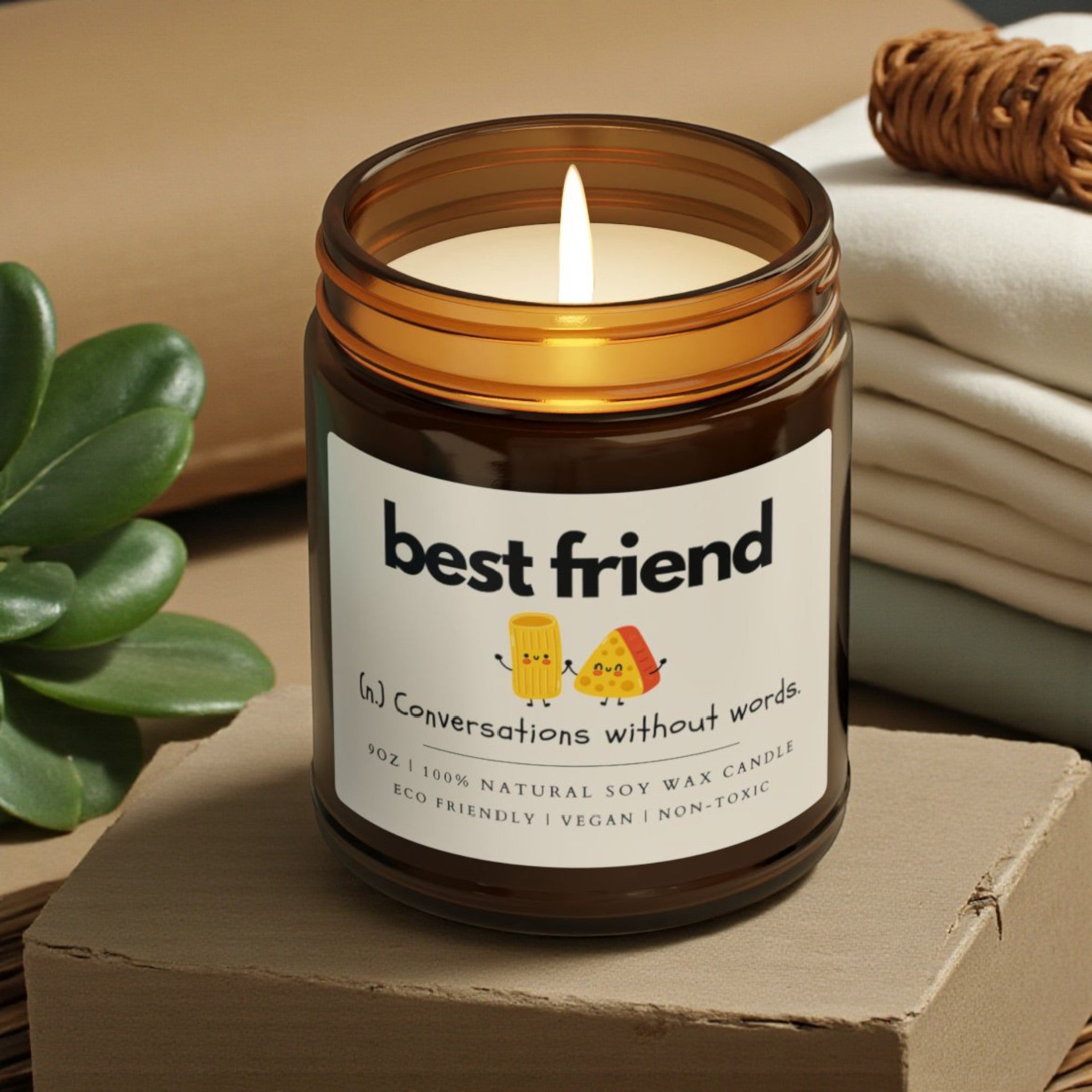 Best Friend Scented Soy Wax Jar Candle; 4oz/9oz
