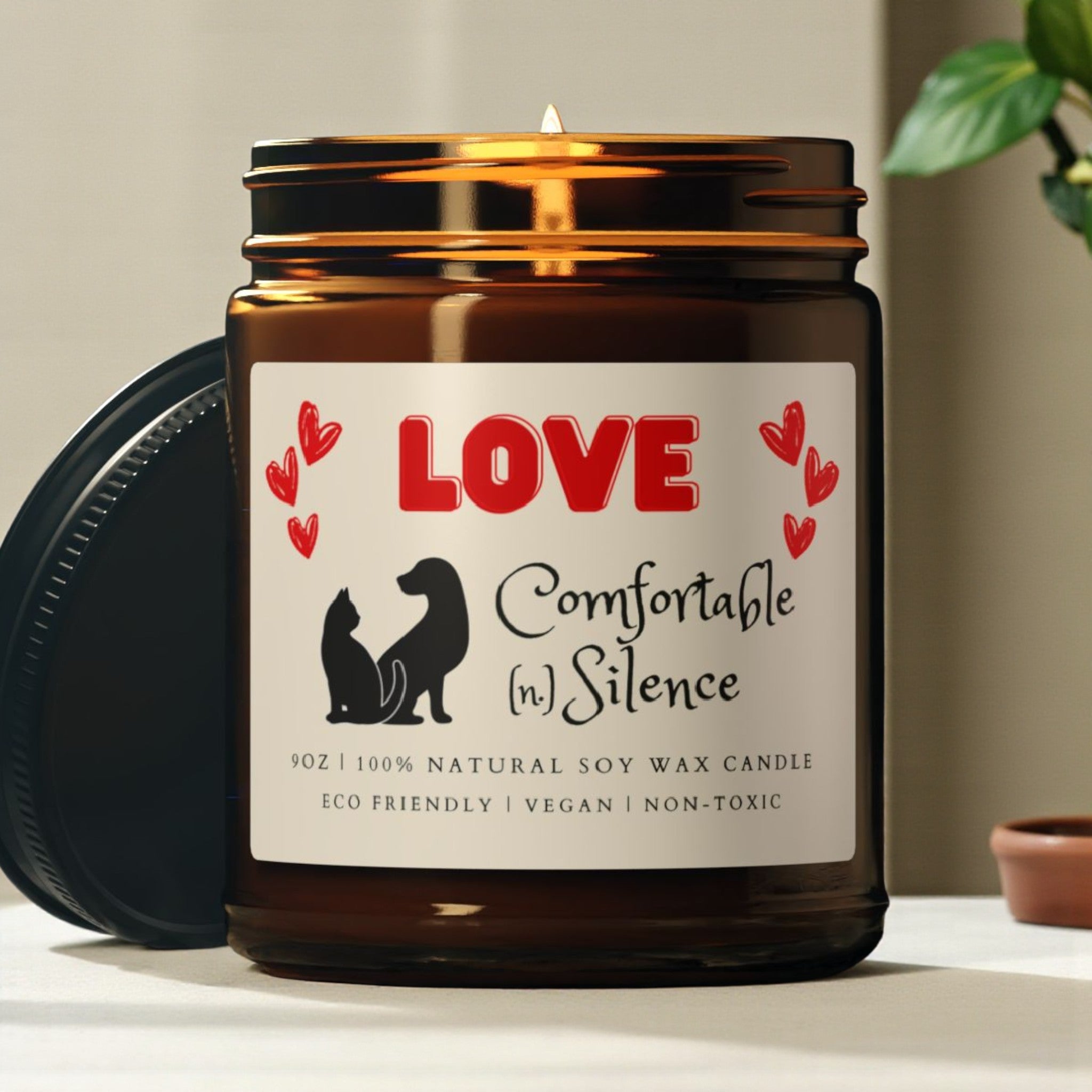 Love Scented Soy Wax Vegan Candle; 4oz/9oz