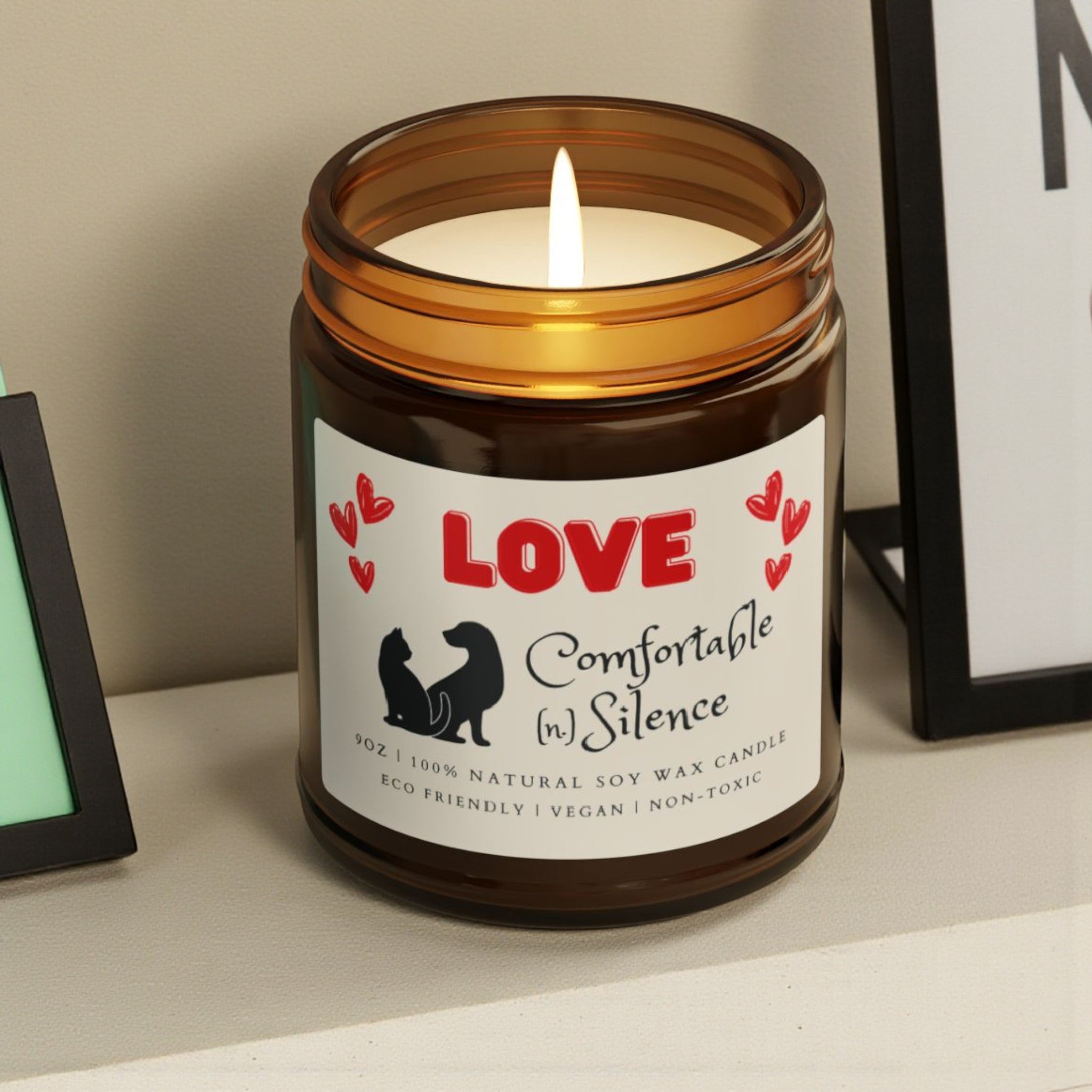 Love Scented Soy Wax Vegan Candle; 4oz/9oz