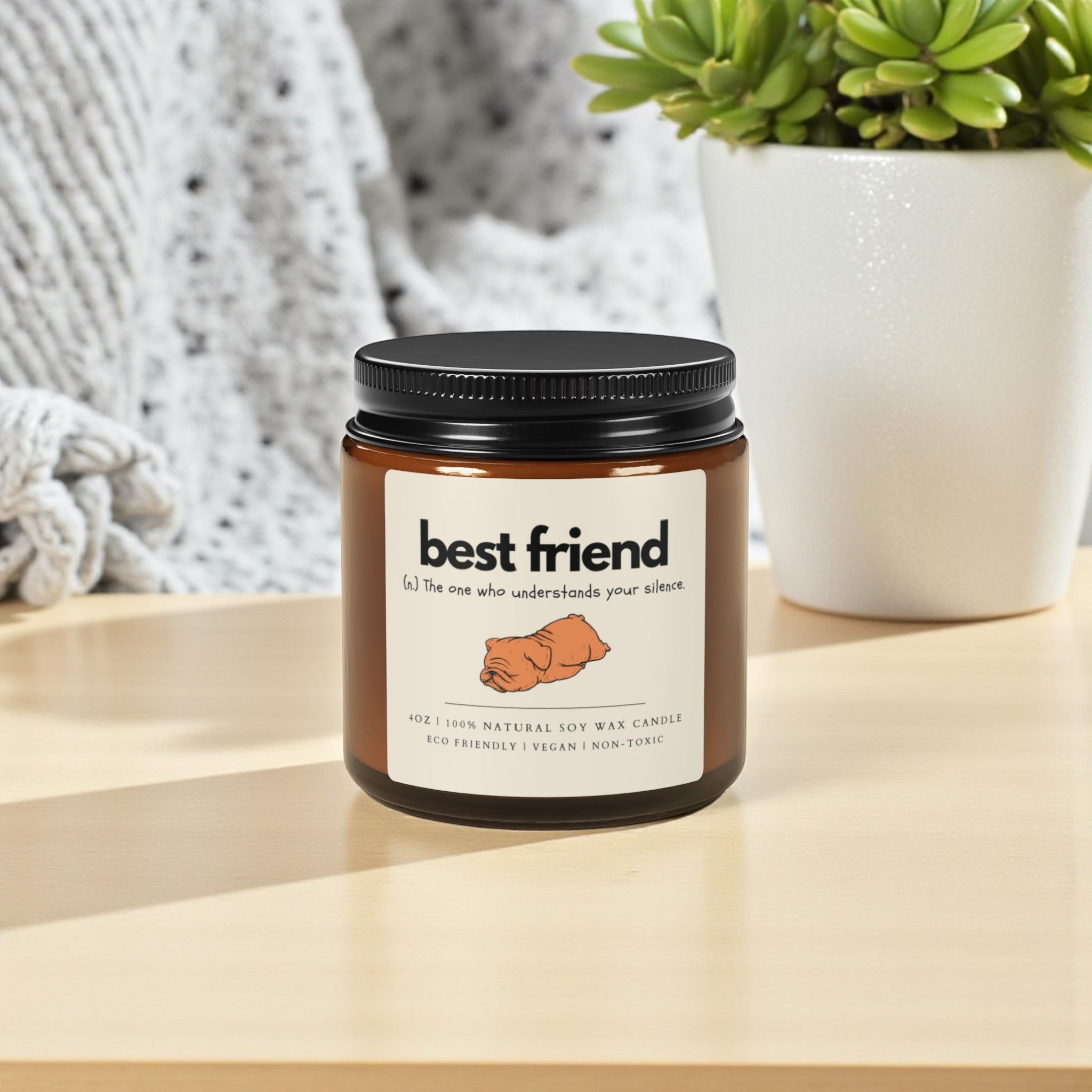 Best Friend Scented Soy Wax Jar Candle; 4oz/9oz