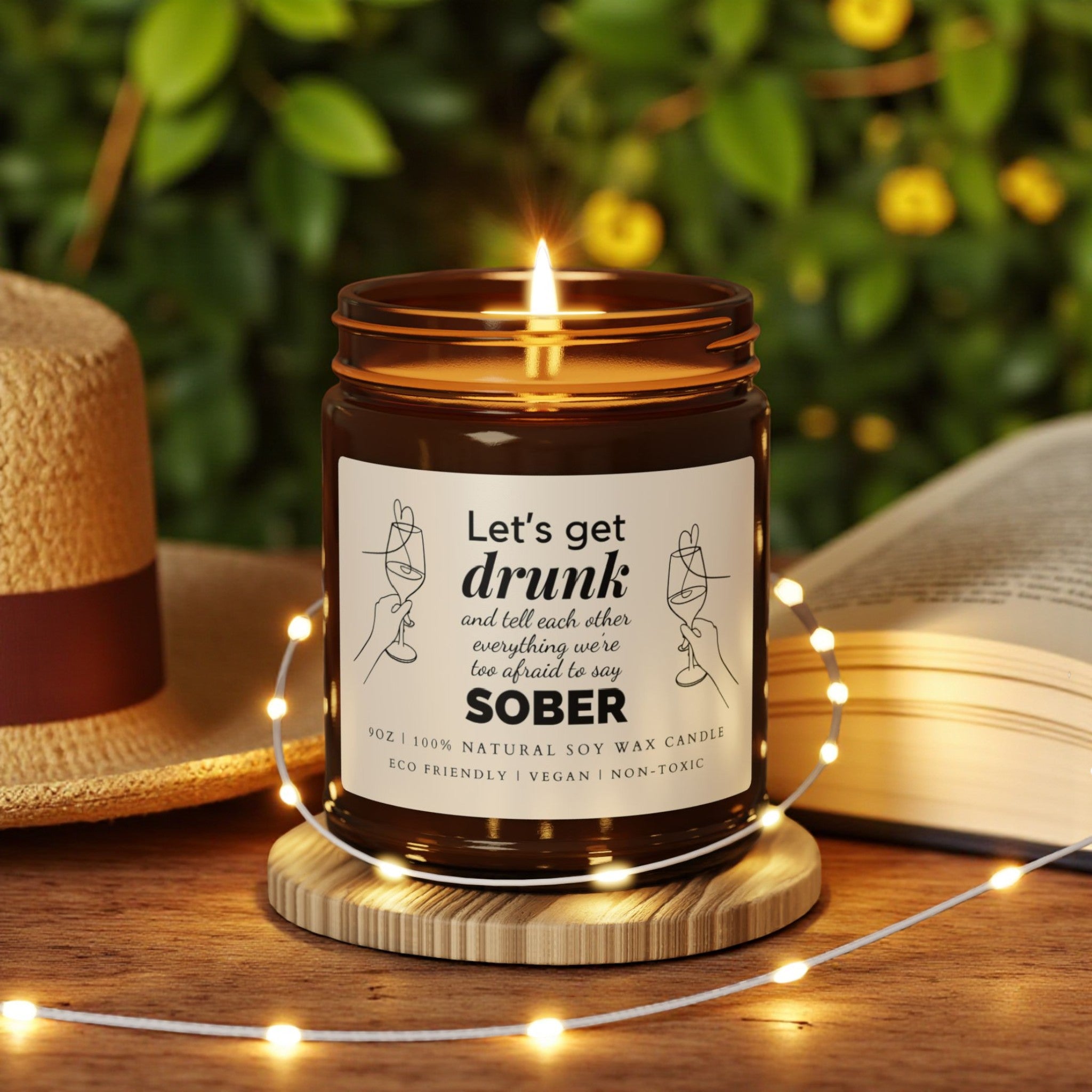 Let’s Get Drunk Scented Soy Wax Candle; 4oz/9oz